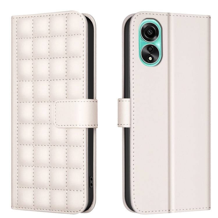 Square Texture Leather Phone Case, For OPPO A60 4G, For OPPO Reno11 F 5G, For OPPO A38 4G / A18 4G, For OPPO A58 4G, For OPPO A78 4G, For OPPO A98 5G / F23 / A1, For OPPO A78 5G, For OPPO A96 5G / Reno7 Z