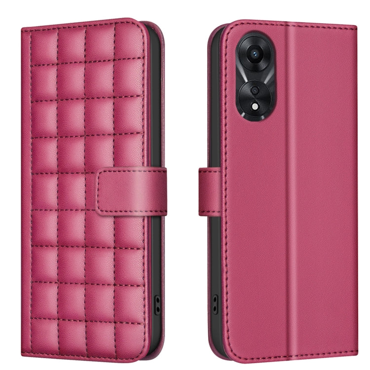 Square Texture Leather Phone Case, For OPPO A60 4G, For OPPO Reno11 F 5G, For OPPO A38 4G / A18 4G, For OPPO A58 4G, For OPPO A78 4G, For OPPO A98 5G / F23 / A1, For OPPO A78 5G, For OPPO A96 5G / Reno7 Z