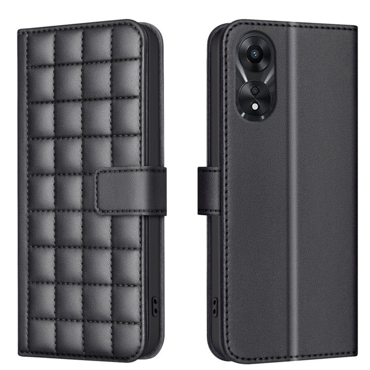 Square Texture Leather Phone Case, For OPPO A60 4G, For OPPO Reno11 F 5G, For OPPO A38 4G / A18 4G, For OPPO A58 4G, For OPPO A78 4G, For OPPO A98 5G / F23 / A1, For OPPO A78 5G, For OPPO A96 5G / Reno7 Z
