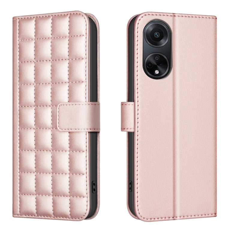 Square Texture Leather Phone Case, For OPPO A60 4G, For OPPO Reno11 F 5G, For OPPO A38 4G / A18 4G, For OPPO A58 4G, For OPPO A78 4G, For OPPO A98 5G / F23 / A1, For OPPO A78 5G, For OPPO A96 5G / Reno7 Z