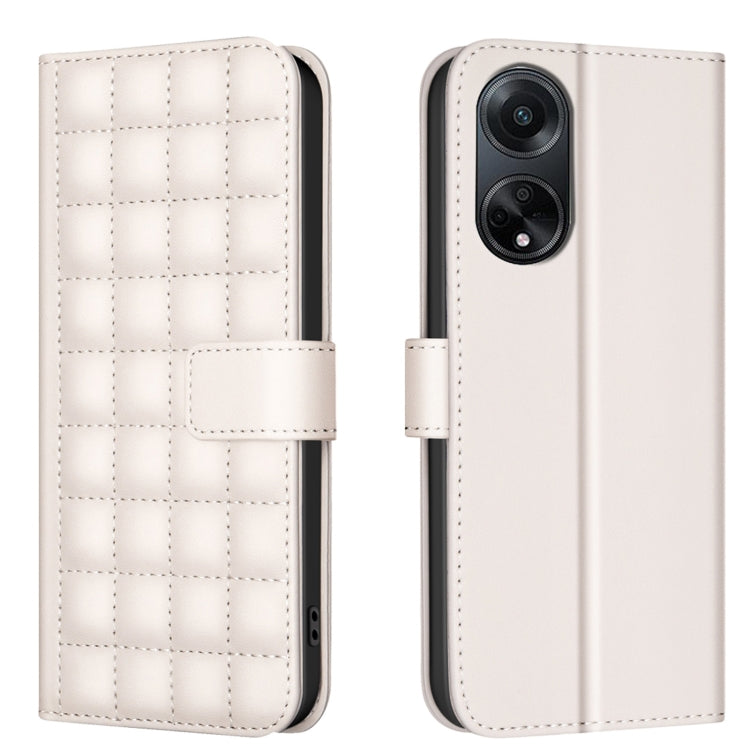 Square Texture Leather Phone Case, For OPPO A60 4G, For OPPO Reno11 F 5G, For OPPO A38 4G / A18 4G, For OPPO A58 4G, For OPPO A78 4G, For OPPO A98 5G / F23 / A1, For OPPO A78 5G, For OPPO A96 5G / Reno7 Z