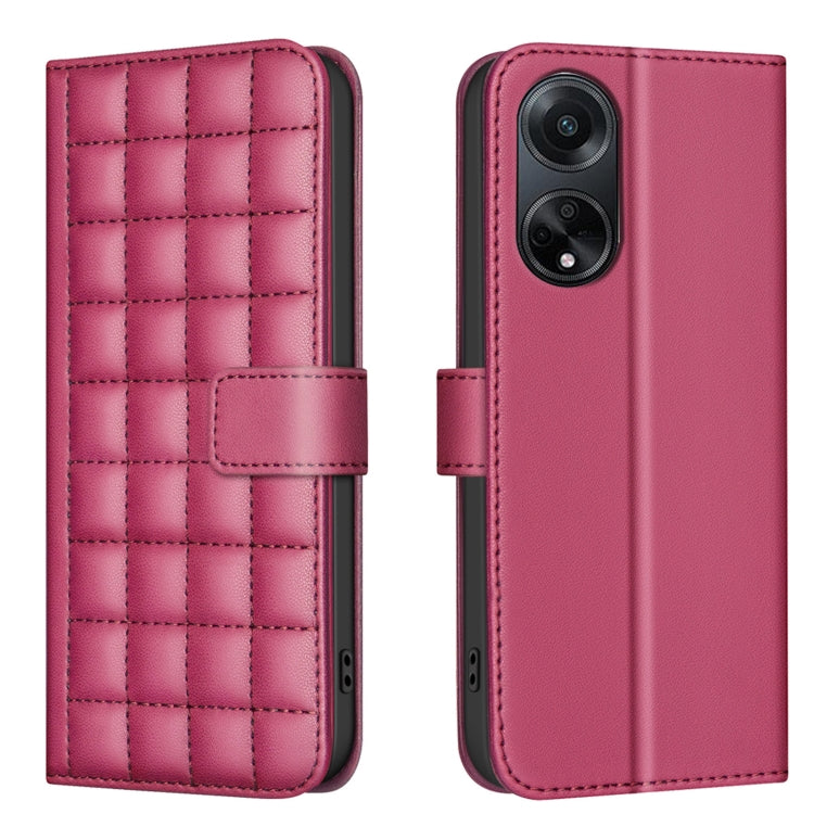 Square Texture Leather Phone Case, For OPPO A60 4G, For OPPO Reno11 F 5G, For OPPO A38 4G / A18 4G, For OPPO A58 4G, For OPPO A78 4G, For OPPO A98 5G / F23 / A1, For OPPO A78 5G, For OPPO A96 5G / Reno7 Z