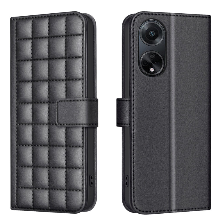 Square Texture Leather Phone Case, For OPPO A60 4G, For OPPO Reno11 F 5G, For OPPO A38 4G / A18 4G, For OPPO A58 4G, For OPPO A78 4G, For OPPO A98 5G / F23 / A1, For OPPO A78 5G, For OPPO A96 5G / Reno7 Z