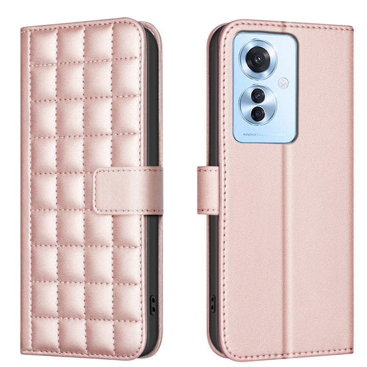 Square Texture Leather Phone Case, For OPPO A60 4G, For OPPO Reno11 F 5G, For OPPO A38 4G / A18 4G, For OPPO A58 4G, For OPPO A78 4G, For OPPO A98 5G / F23 / A1, For OPPO A78 5G, For OPPO A96 5G / Reno7 Z