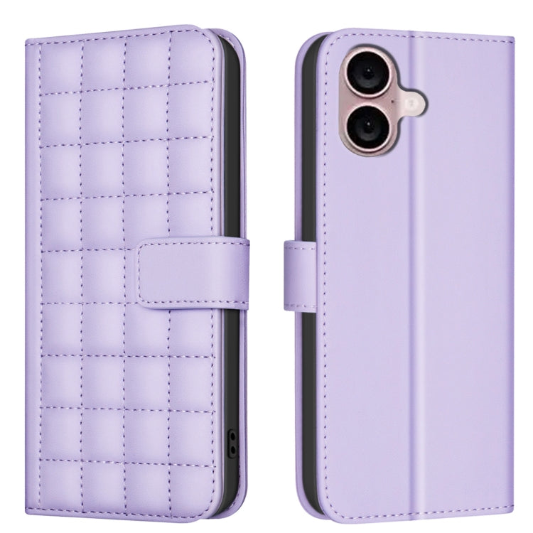 Square Texture Leather Phone Case, For iPhone 18 Pro Max/17 Pro Max, For iPhone 17e / 16e, For iPhone 16 Pro Max, For iPhone 16 Pro, For iPhone 16 Plus, For iPhone 16, For iPhone 15 Pro Max, For iPhone 15 Pro
