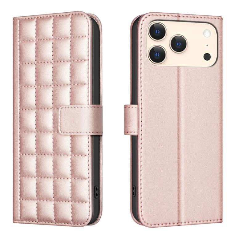 Square Texture Leather Phone Case, For iPhone 18 Pro Max/17 Pro Max, For iPhone 17e / 16e, For iPhone 16 Pro Max, For iPhone 16 Pro, For iPhone 16 Plus, For iPhone 16, For iPhone 15 Pro Max, For iPhone 15 Pro