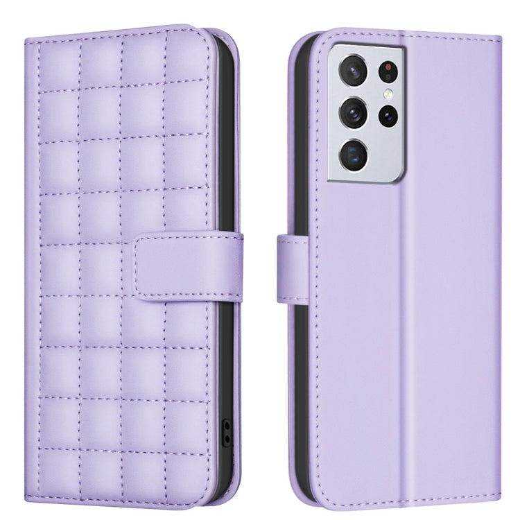 Square Texture Leather Phone Case, For Samsung Galaxy S22 Ultra 5G, For Samsung Galaxy S22+ 5G, For Samsung Galaxy S22 5G, For Samsung Galaxy S21 FE 5G, For Samsung Galaxy S21 5G, For Samsung Galaxy S21+ 5G, For Samsung Galaxy S21 Ultra 5G