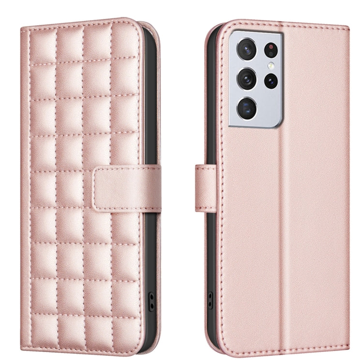 Square Texture Leather Phone Case, For Samsung Galaxy S22 Ultra 5G, For Samsung Galaxy S22+ 5G, For Samsung Galaxy S22 5G, For Samsung Galaxy S21 FE 5G, For Samsung Galaxy S21 5G, For Samsung Galaxy S21+ 5G, For Samsung Galaxy S21 Ultra 5G