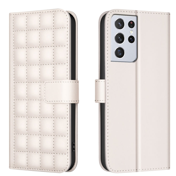 Square Texture Leather Phone Case, For Samsung Galaxy S22 Ultra 5G, For Samsung Galaxy S22+ 5G, For Samsung Galaxy S22 5G, For Samsung Galaxy S21 FE 5G, For Samsung Galaxy S21 5G, For Samsung Galaxy S21+ 5G, For Samsung Galaxy S21 Ultra 5G