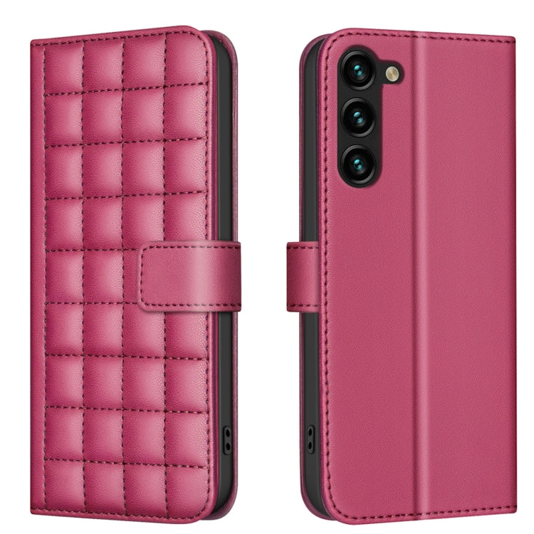 Square Texture Leather Phone Case, For Samsung Galaxy S25 Ultra 5G, For Samsung Galaxy S24 Ultra 5G, For Samsung Galaxy S24+ 5G, For Samsung Galaxy S24 5G, For Samsung Galaxy S23 FE 5G, For Samsung Galaxy S23 Ultra 5G, For Samsung Galaxy S23+ 5G       ...