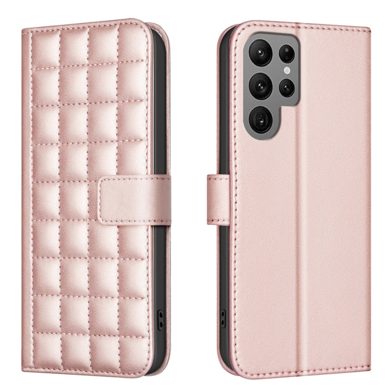 Square Texture Leather Phone Case, For Samsung Galaxy S25 Ultra 5G, For Samsung Galaxy S24 Ultra 5G, For Samsung Galaxy S24+ 5G, For Samsung Galaxy S24 5G, For Samsung Galaxy S23 FE 5G, For Samsung Galaxy S23 Ultra 5G, For Samsung Galaxy S23+ 5G       ...