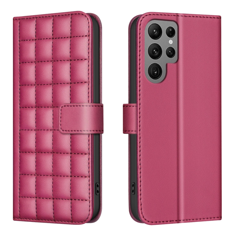 Square Texture Leather Phone Case, For Samsung Galaxy S25 Ultra 5G, For Samsung Galaxy S24 Ultra 5G, For Samsung Galaxy S24+ 5G, For Samsung Galaxy S24 5G, For Samsung Galaxy S23 FE 5G, For Samsung Galaxy S23 Ultra 5G, For Samsung Galaxy S23+ 5G       ...