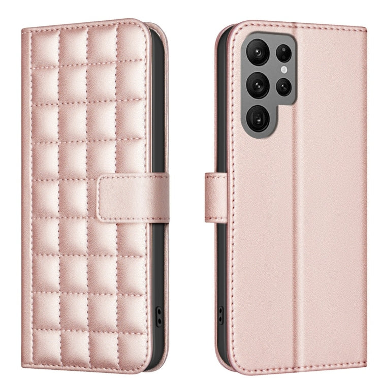 Square Texture Leather Phone Case, For Samsung Galaxy S25 Ultra 5G, For Samsung Galaxy S24 Ultra 5G, For Samsung Galaxy S24+ 5G, For Samsung Galaxy S24 5G, For Samsung Galaxy S23 FE 5G, For Samsung Galaxy S23 Ultra 5G, For Samsung Galaxy S23+ 5G       ...