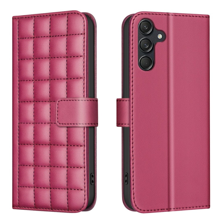 Square Texture Leather Phone Case, For Samsung Galaxy A56 5G, For Samsung Galaxy A36, For Samsung Galaxy A16 5G, For Samsung Galaxy A06, For Samsung Galaxy A55, For Samsung Galaxy A35, For Samsung Galaxy A15, For Samsung Galaxy A05
