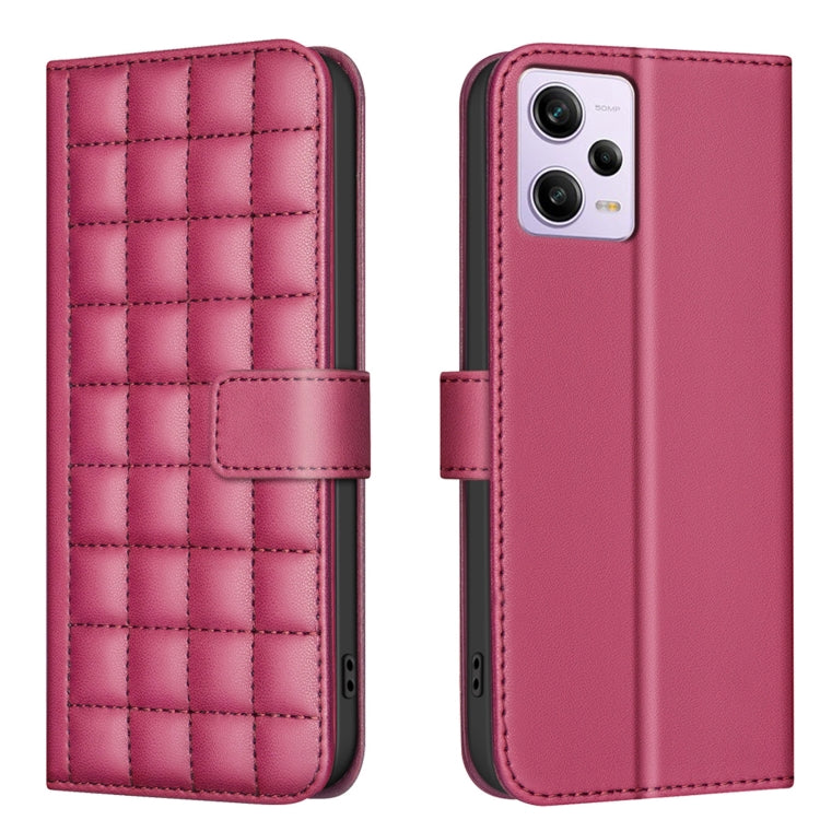 Square Texture Leather Phone Case, For Redmi Note 12 Pro Global, For Redmi Note 12 5G Global / Xiaomi Poco X5, For Redmi Note 11 Pro 5G / 4G Global, For Redmi 10 5G / Note 11E, For Redmi 10C, For Redmi 10 2022 / Note 11 4G, For Redmi Note 10 4G / Note ...