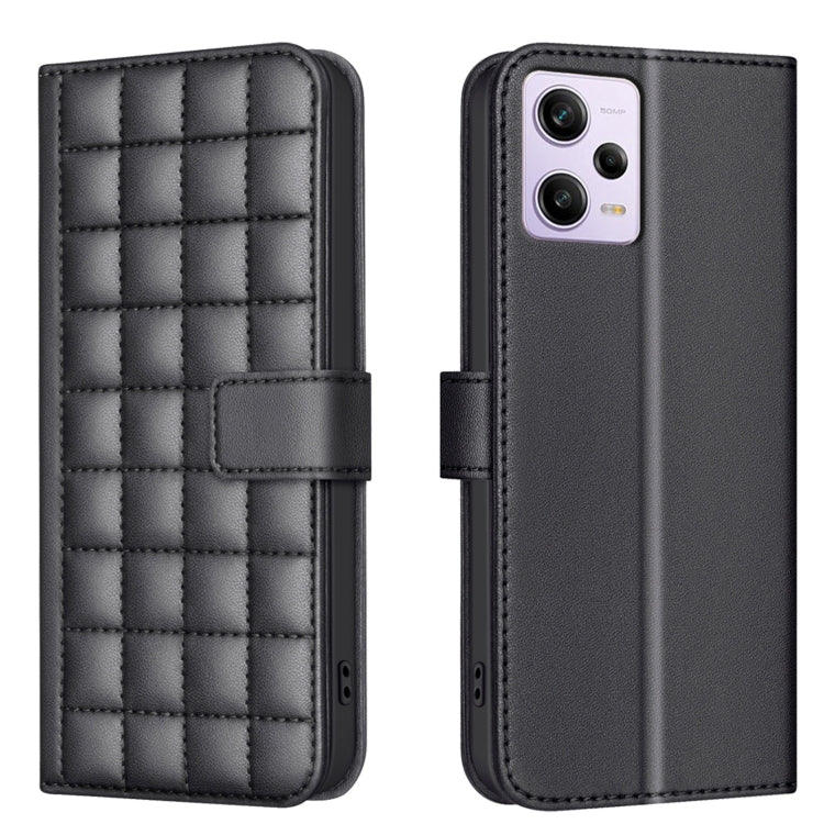Square Texture Leather Phone Case, For Redmi Note 12 Pro Global, For Redmi Note 12 5G Global / Xiaomi Poco X5, For Redmi Note 11 Pro 5G / 4G Global, For Redmi 10 5G / Note 11E, For Redmi 10C, For Redmi 10 2022 / Note 11 4G, For Redmi Note 10 4G / Note ...