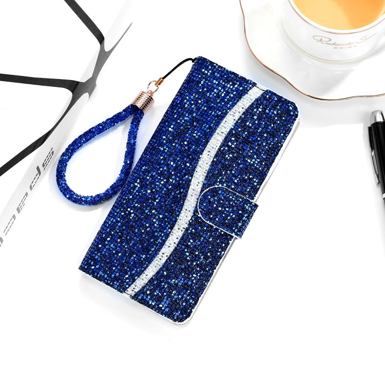 Glitter Powder Horizontal Flip Leather Case with Card Slots & Holder & Lanyard, For iPhone 12 / 12 Pro, For iPhone 12 Pro Max