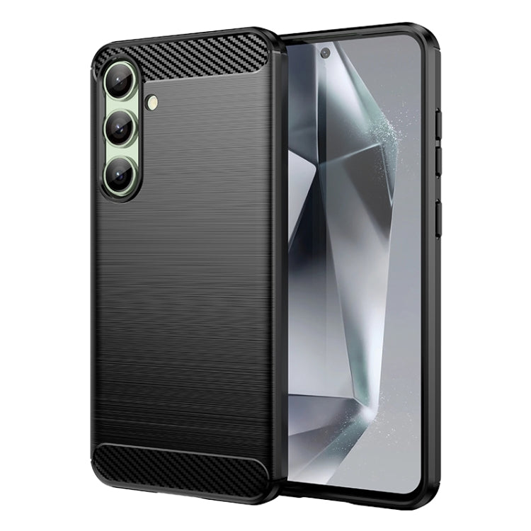 Carbon Fiber Brushed Texture TPU Phone Case, For Galaxy S26 FE 5G, For Samsung Galaxy S26+ 5G, For Samsung Galaxy S26 Edge 5G, For Samsung Galaxy S26 Ultra 5G, For Samsung Galaxy S26 5G, For Samsung Galaxy S25 FE 5G, For Samsung Galaxy S25 Edge 5G     ...