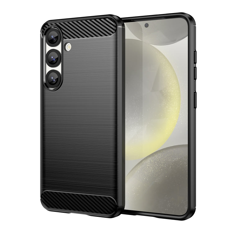 Carbon Fiber Brushed Texture TPU Phone Case, For Galaxy S26 FE 5G, For Samsung Galaxy S26+ 5G, For Samsung Galaxy S26 Edge 5G, For Samsung Galaxy S26 Ultra 5G, For Samsung Galaxy S26 5G, For Samsung Galaxy S25 FE 5G, For Samsung Galaxy S25 Edge 5G     ...