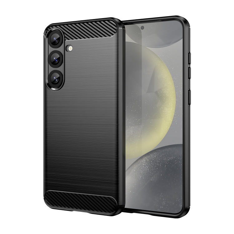 Carbon Fiber Brushed Texture TPU Phone Case, For Galaxy S26 FE 5G, For Samsung Galaxy S26+ 5G, For Samsung Galaxy S26 Edge 5G, For Samsung Galaxy S26 Ultra 5G, For Samsung Galaxy S26 5G, For Samsung Galaxy S25 FE 5G, For Samsung Galaxy S25 Edge 5G     ...