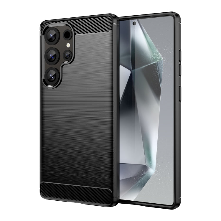 Carbon Fiber Brushed Texture TPU Phone Case, For Galaxy S26 FE 5G, For Samsung Galaxy S26+ 5G, For Samsung Galaxy S26 Edge 5G, For Samsung Galaxy S26 Ultra 5G, For Samsung Galaxy S26 5G, For Samsung Galaxy S25 FE 5G, For Samsung Galaxy S25 Edge 5G     ...