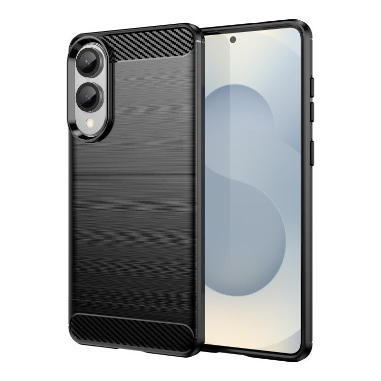 Carbon Fiber Brushed Texture TPU Phone Case, For Galaxy S26 FE 5G, For Samsung Galaxy S26+ 5G, For Samsung Galaxy S26 Edge 5G, For Samsung Galaxy S26 Ultra 5G, For Samsung Galaxy S26 5G, For Samsung Galaxy S25 FE 5G, For Samsung Galaxy S25 Edge 5G     ...