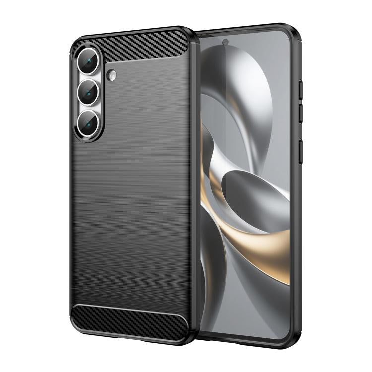 Carbon Fiber Brushed Texture TPU Phone Case, For Galaxy S26 FE 5G, For Samsung Galaxy S26+ 5G, For Samsung Galaxy S26 Edge 5G, For Samsung Galaxy S26 Ultra 5G, For Samsung Galaxy S26 5G, For Samsung Galaxy S25 FE 5G, For Samsung Galaxy S25 Edge 5G     ...