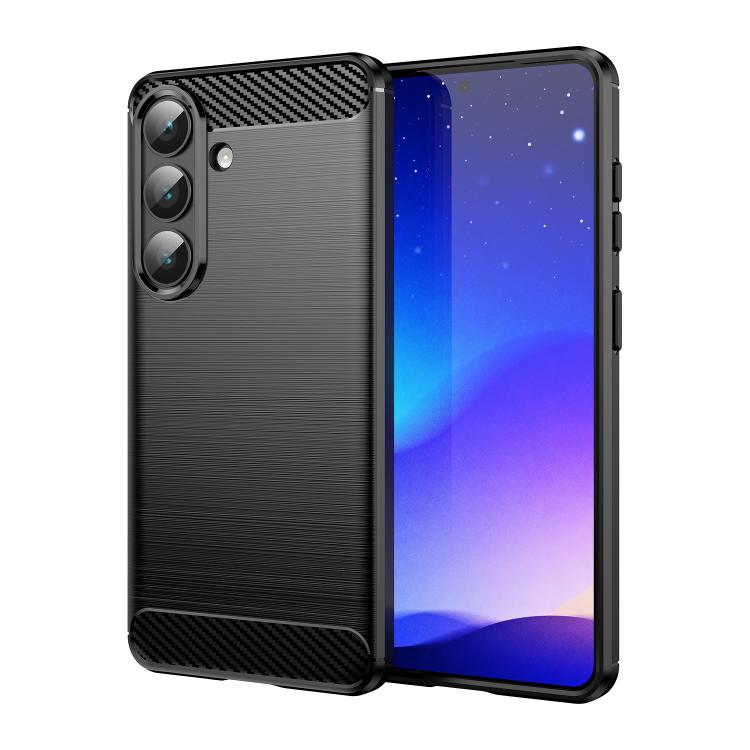 Carbon Fiber Brushed Texture TPU Phone Case, For Galaxy S26 FE 5G, For Samsung Galaxy S26+ 5G, For Samsung Galaxy S26 Edge 5G, For Samsung Galaxy S26 Ultra 5G, For Samsung Galaxy S26 5G, For Samsung Galaxy S25 FE 5G, For Samsung Galaxy S25 Edge 5G     ...
