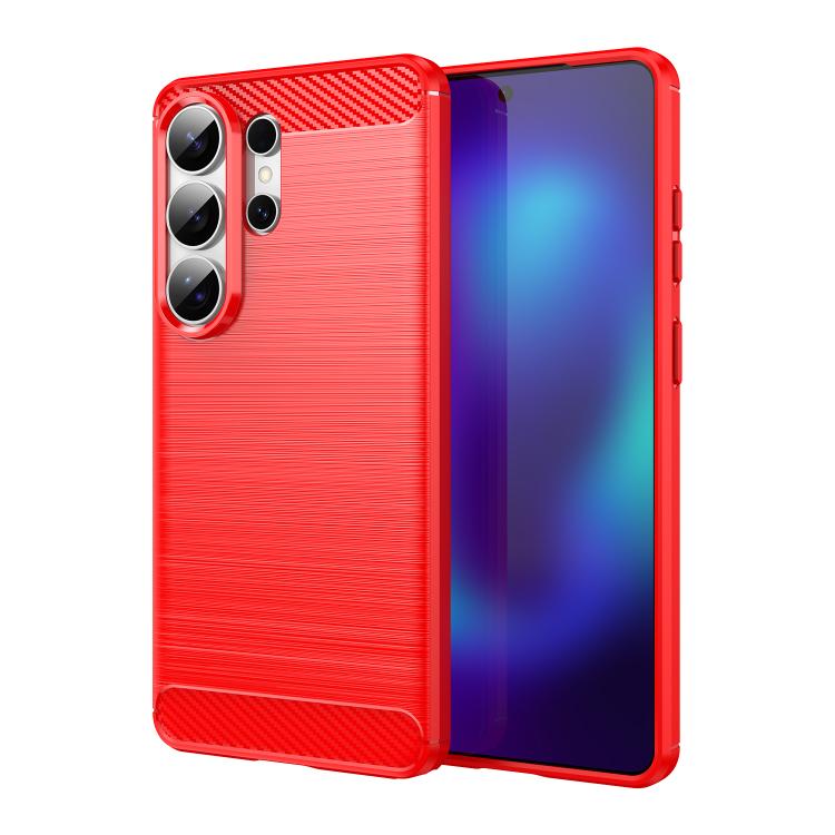 Carbon Fiber Brushed Texture TPU Phone Case, For Galaxy S26 FE 5G, For Samsung Galaxy S26+ 5G, For Samsung Galaxy S26 Edge 5G, For Samsung Galaxy S26 Ultra 5G, For Samsung Galaxy S26 5G, For Samsung Galaxy S25 FE 5G, For Samsung Galaxy S25 Edge 5G     ...
