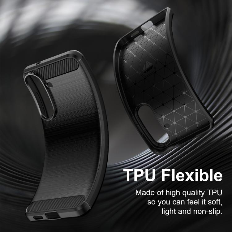 Carbon Fiber Brushed Texture TPU Phone Case, For Galaxy S26 FE 5G, For Samsung Galaxy S26+ 5G, For Samsung Galaxy S26 Edge 5G, For Samsung Galaxy S26 Ultra 5G, For Samsung Galaxy S26 5G, For Samsung Galaxy S25 FE 5G, For Samsung Galaxy S25 Edge 5G     ...