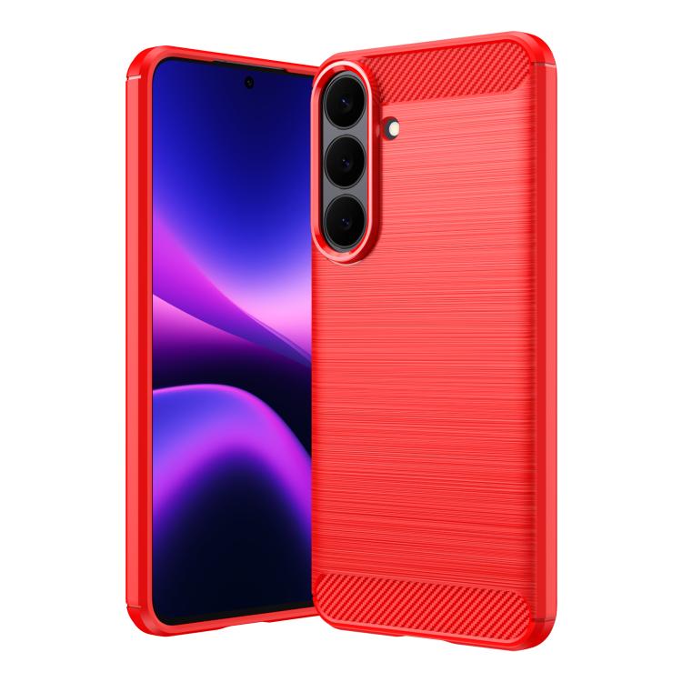 Carbon Fiber Brushed Texture TPU Phone Case, For Galaxy S26 FE 5G, For Samsung Galaxy S26+ 5G, For Samsung Galaxy S26 Edge 5G, For Samsung Galaxy S26 Ultra 5G, For Samsung Galaxy S26 5G, For Samsung Galaxy S25 FE 5G, For Samsung Galaxy S25 Edge 5G     ...