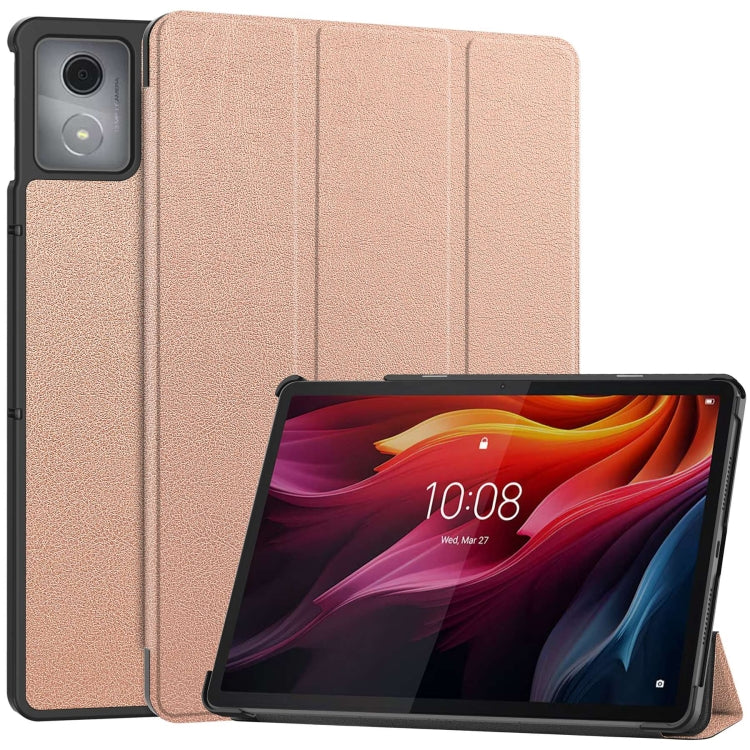 Custer Texture 3-Fold Holder Leather Smart Tablet Case, For Lenovo Yoga Tab 11.1 2025, For Lenovo Idea  Tab Plus 12.1, For Lenovo Legion Y700 2025, For Lenovo Tab One TB-305FU / Tab K9, For Lenovo Tab 10.1 2025 / K10 2nd / S10, For Lenovo Idea Tab Pro ...