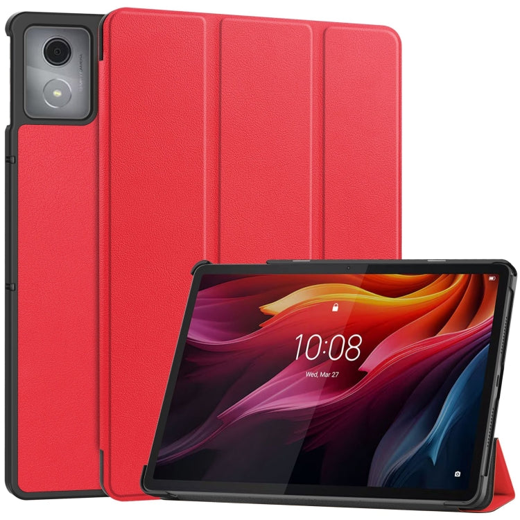 Custer Texture 3-Fold Holder Leather Smart Tablet Case, For Lenovo Yoga Tab 11.1 2025, For Lenovo Idea  Tab Plus 12.1, For Lenovo Legion Y700 2025, For Lenovo Tab One TB-305FU / Tab K9, For Lenovo Tab 10.1 2025 / K10 2nd / S10, For Lenovo Idea Tab Pro ...