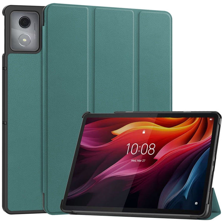 Custer Texture 3-Fold Holder Leather Smart Tablet Case, For Lenovo Yoga Tab 11.1 2025, For Lenovo Idea  Tab Plus 12.1, For Lenovo Legion Y700 2025, For Lenovo Tab One TB-305FU / Tab K9, For Lenovo Tab 10.1 2025 / K10 2nd / S10, For Lenovo Idea Tab Pro ...