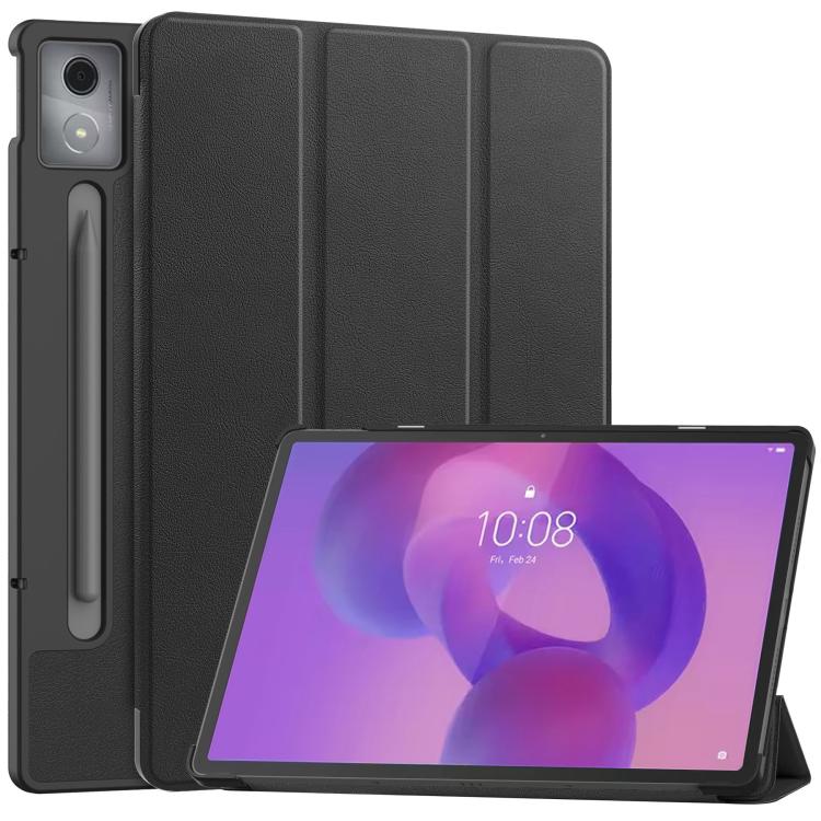 Custer Texture 3-Fold Holder Leather Smart Tablet Case, For Lenovo Yoga Tab 11.1 2025, For Lenovo Idea  Tab Plus 12.1, For Lenovo Legion Y700 2025, For Lenovo Tab One TB-305FU / Tab K9, For Lenovo Tab 10.1 2025 / K10 2nd / S10, For Lenovo Idea Tab Pro ...