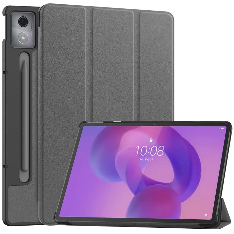 Custer Texture 3-Fold Holder Leather Smart Tablet Case, For Lenovo Yoga Tab 11.1 2025, For Lenovo Idea  Tab Plus 12.1, For Lenovo Legion Y700 2025, For Lenovo Tab One TB-305FU / Tab K9, For Lenovo Tab 10.1 2025 / K10 2nd / S10, For Lenovo Idea Tab Pro ...