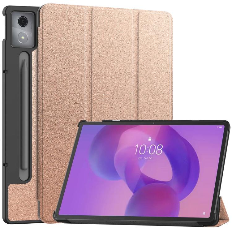 Custer Texture 3-Fold Holder Leather Smart Tablet Case, For Lenovo Yoga Tab 11.1 2025, For Lenovo Idea  Tab Plus 12.1, For Lenovo Legion Y700 2025, For Lenovo Tab One TB-305FU / Tab K9, For Lenovo Tab 10.1 2025 / K10 2nd / S10, For Lenovo Idea Tab Pro ...