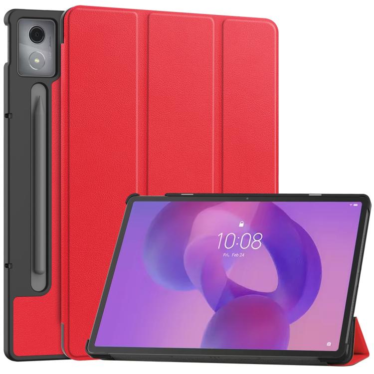 Custer Texture 3-Fold Holder Leather Smart Tablet Case, For Lenovo Yoga Tab 11.1 2025, For Lenovo Idea  Tab Plus 12.1, For Lenovo Legion Y700 2025, For Lenovo Tab One TB-305FU / Tab K9, For Lenovo Tab 10.1 2025 / K10 2nd / S10, For Lenovo Idea Tab Pro ...