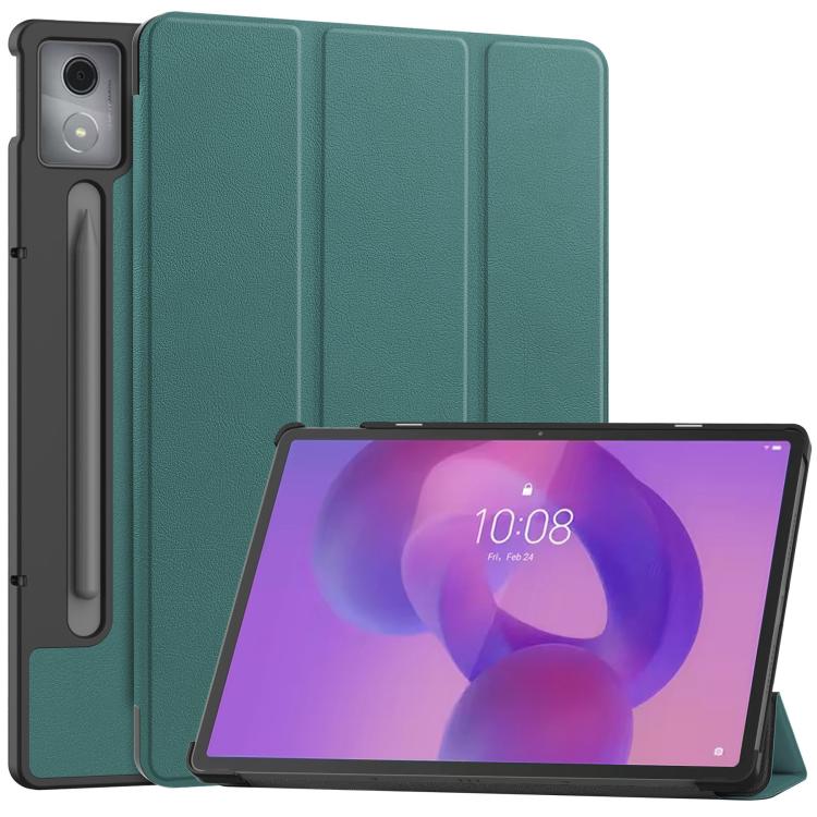 Custer Texture 3-Fold Holder Leather Smart Tablet Case, For Lenovo Yoga Tab 11.1 2025, For Lenovo Idea  Tab Plus 12.1, For Lenovo Legion Y700 2025, For Lenovo Tab One TB-305FU / Tab K9, For Lenovo Tab 10.1 2025 / K10 2nd / S10, For Lenovo Idea Tab Pro ...