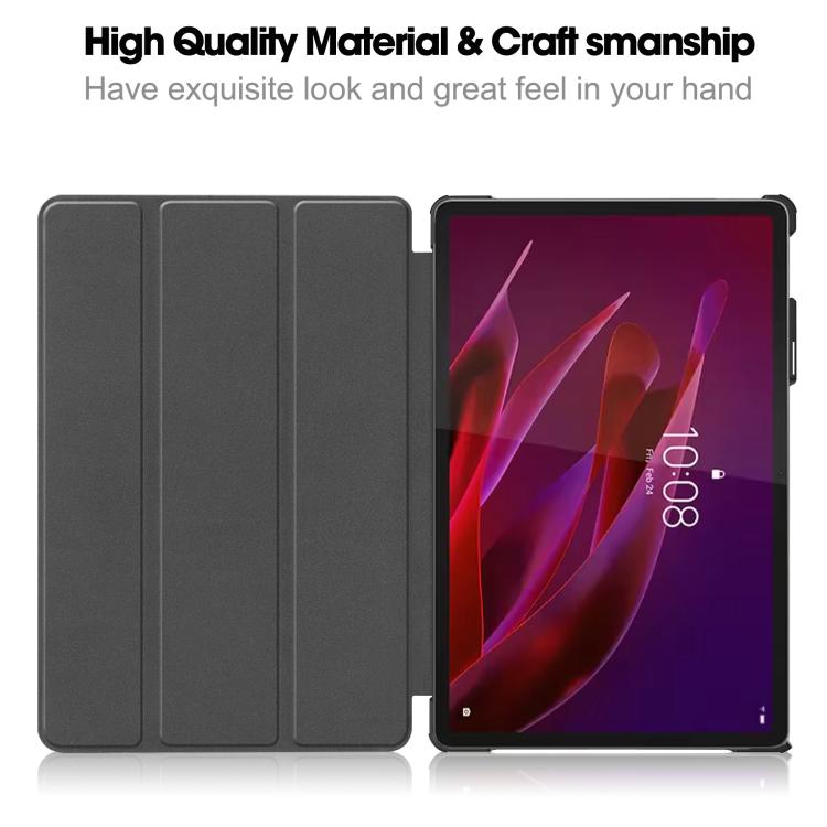 Custer Texture 3-Fold Holder Leather Smart Tablet Case, For Lenovo Yoga Tab 11.1 2025, For Lenovo Idea  Tab Plus 12.1, For Lenovo Legion Y700 2025, For Lenovo Tab One TB-305FU / Tab K9, For Lenovo Tab 10.1 2025 / K10 2nd / S10, For Lenovo Idea Tab Pro ...