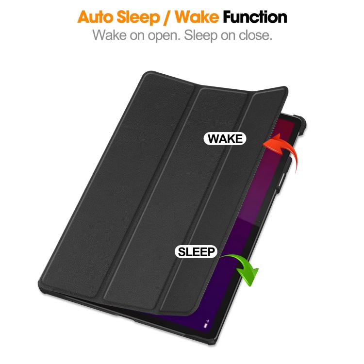 Custer Texture 3-Fold Holder Leather Smart Tablet Case, For Lenovo Yoga Tab 11.1 2025, For Lenovo Idea  Tab Plus 12.1, For Lenovo Legion Y700 2025, For Lenovo Tab One TB-305FU / Tab K9, For Lenovo Tab 10.1 2025 / K10 2nd / S10, For Lenovo Idea Tab Pro ...