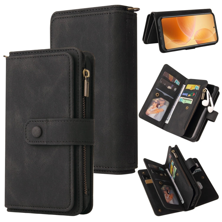 Skin Feel Multi Card Slots Zipper Wallet Leather Phone Case, For Xiaomi 17 Max 5G, For Xiaomi 17T Pro 5G Global, For Xiaomi 17T 5G Global, For Xiaomi 17 Ultra, For Xiaomi 14T Pro, For Xiaomi 14T, For Xiaomi Poco F6, For Xiaomi Poco F6 Pro