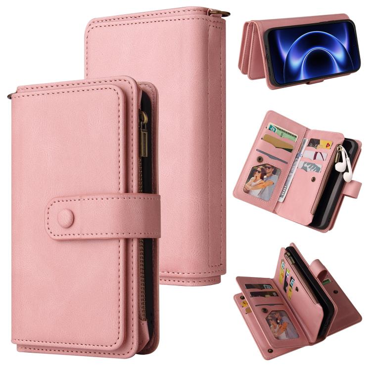 Skin Feel Multi Card Slots Zipper Wallet Leather Phone Case, For Xiaomi 17 Max 5G, For Xiaomi 17T Pro 5G Global, For Xiaomi 17T 5G Global, For Xiaomi 17 Ultra, For Xiaomi 14T Pro, For Xiaomi 14T, For Xiaomi Poco F6, For Xiaomi Poco F6 Pro