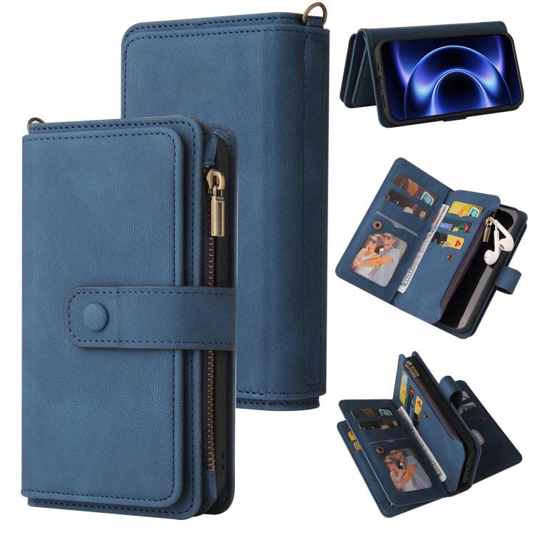 Skin Feel Multi Card Slots Zipper Wallet Leather Phone Case, For Xiaomi 17 Max 5G, For Xiaomi 17T Pro 5G Global, For Xiaomi 17T 5G Global, For Xiaomi 17 Ultra, For Xiaomi 14T Pro, For Xiaomi 14T, For Xiaomi Poco F6, For Xiaomi Poco F6 Pro