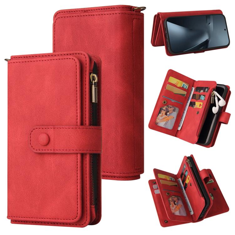 Skin Feel Multi Card Slots Zipper Wallet Leather Phone Case, For Xiaomi Poco C95 Pro, For Xiaomi 17 Max 5G, For Xiaomi 17T Pro 5G Global, For Xiaomi 17T 5G Global, For Xiaomi 17 Ultra, For Xiaomi 14T Pro, For Xiaomi 14T, For Xiaomi Poco F6             ...