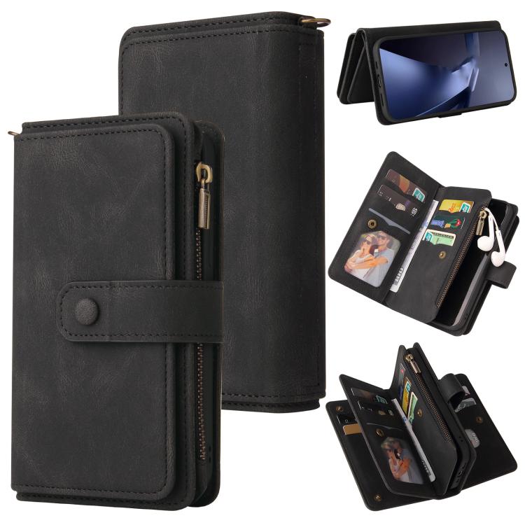 Skin Feel Multi Card Slots Zipper Wallet Leather Phone Case, For Xiaomi Poco C95 Pro, For Xiaomi 17 Max 5G, For Xiaomi 17T Pro 5G Global, For Xiaomi 17T 5G Global, For Xiaomi 17 Ultra, For Xiaomi 14T Pro, For Xiaomi 14T, For Xiaomi Poco F6             ...