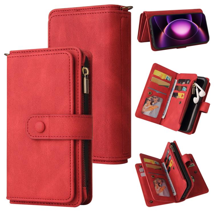Skin Feel Multi Card Slots Zipper Wallet Leather Phone Case, For Xiaomi Poco C95 Pro, For Xiaomi 17 Max 5G, For Xiaomi 17T Pro 5G Global, For Xiaomi 17T 5G Global, For Xiaomi 17 Ultra, For Xiaomi 14T Pro, For Xiaomi 14T, For Xiaomi Poco F6             ...