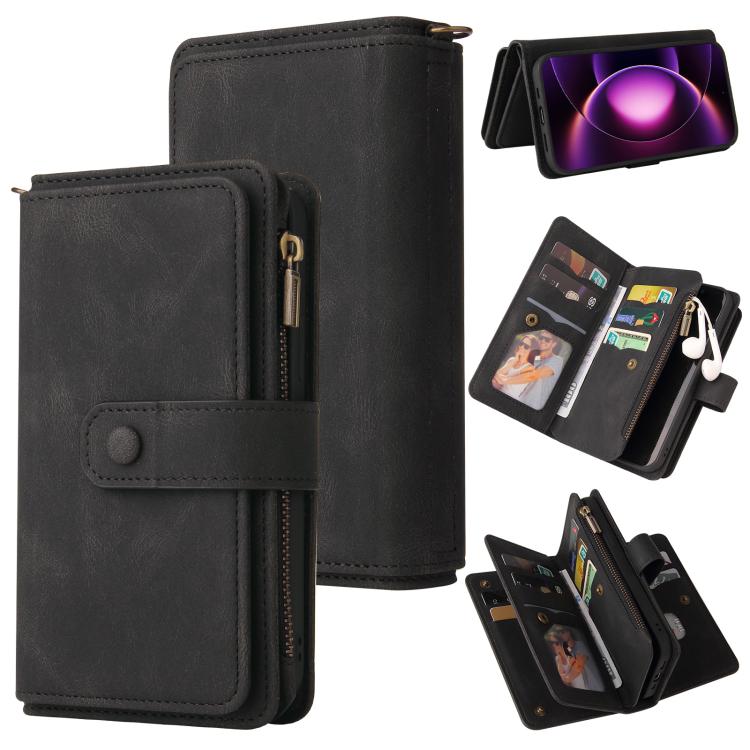 Skin Feel Multi Card Slots Zipper Wallet Leather Phone Case, For Xiaomi Poco C95 Pro, For Xiaomi 17 Max 5G, For Xiaomi 17T Pro 5G Global, For Xiaomi 17T 5G Global, For Xiaomi 17 Ultra, For Xiaomi 14T Pro, For Xiaomi 14T, For Xiaomi Poco F6             ...
