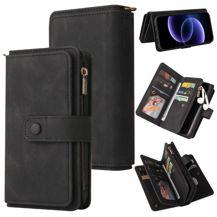Skin Feel Multi Card Slots Zipper Wallet Leather Phone Case, For Xiaomi Poco C95 Pro, For Xiaomi 17 Max 5G, For Xiaomi 17T Pro 5G Global, For Xiaomi 17T 5G Global, For Xiaomi 17 Ultra, For Xiaomi 14T Pro, For Xiaomi 14T, For Xiaomi Poco F6             ...