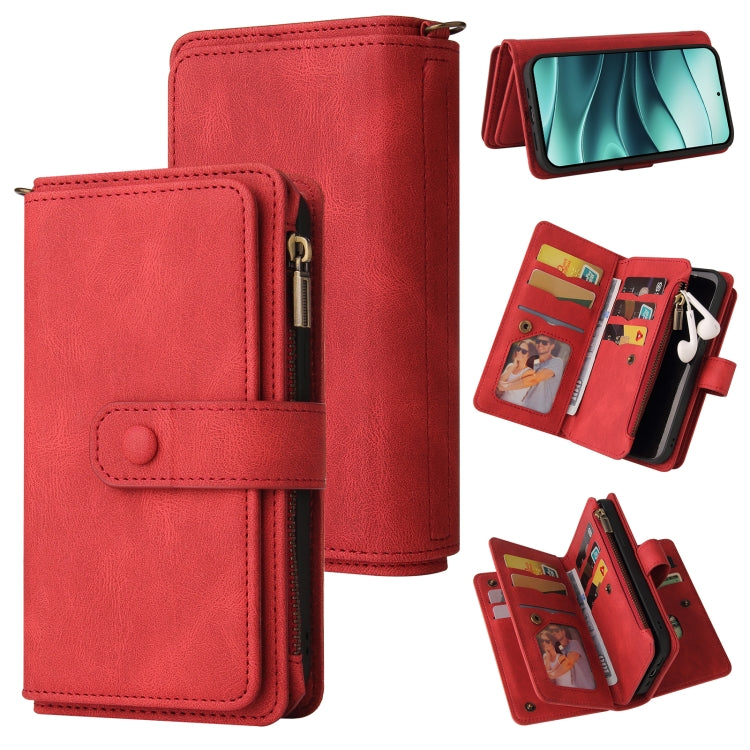 Skin Feel Multi Card Slots Zipper Wallet Leather Phone Case, For Redmi Turbo 5 Max / Poco X8 Pro Max 5G, For Redmi Turbo 5 / Poco X8 Pro 5G, For Redmi Note 14 5G, For Redmi Note 14 Pro / 14 Pro+ 5G, For Redmi 14C 4G Global, For Redmi 13 4G Global      ...